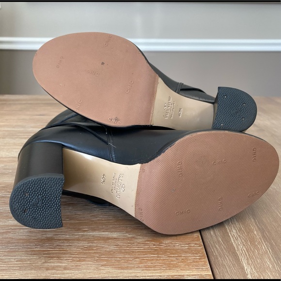 VALENTINO GARAVANI floral apliqué ankle boots black sz 40.5 - Picture 7 of 12